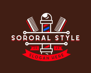 Barber Styling Comb  logo design