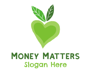 Green Heart Fruit Logo