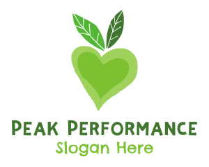 Green Heart Fruit Logo