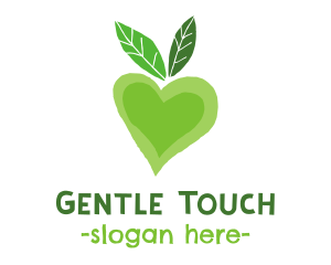 Green Heart Fruit logo design