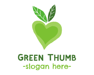 Green Heart Fruit logo design