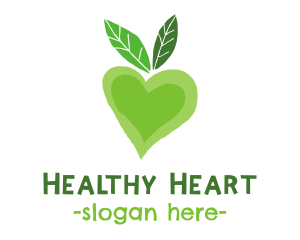 Green Heart Fruit logo design