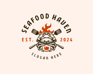 Seafood Crab Grill logo design