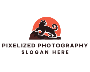 Wild Panther Animal logo design