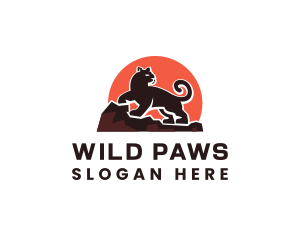 Wild Panther Animal logo
