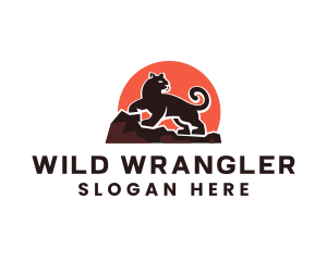 Wild Panther Animal logo design