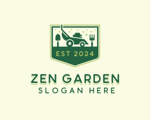 Garden Mower Landscaping logo design