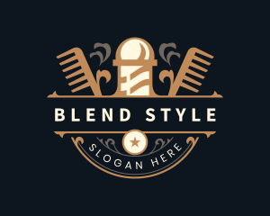 Barber Styling Comb logo design