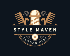 Barber Styling Comb logo design