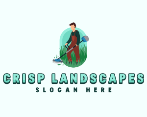 Lawn Mower Landscaper logo