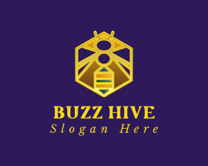 Golden Hexagon Bee logo