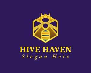 Golden Hexagon Bee logo