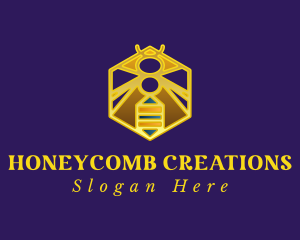 Golden Hexagon Bee logo