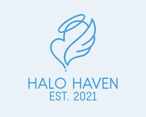 Blue Angel Heart Halo logo