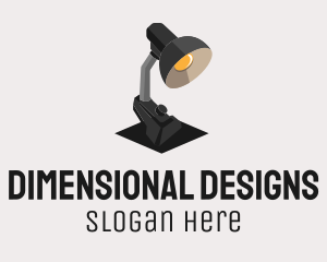 3D Desk Lamp logo design