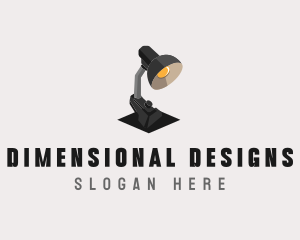 3D Desk Lamp logo design