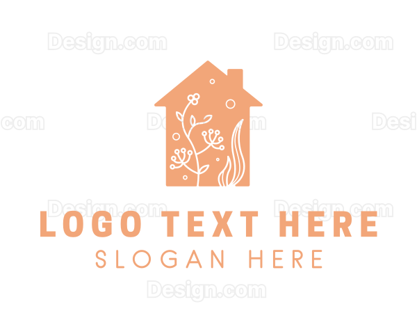 Orange Floral Home Logo