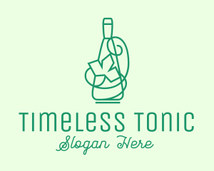 Minimalist Wine Vine Bottle logo