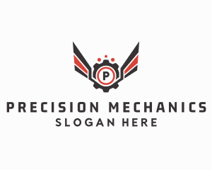 Mechanical Cog Wings Mechanic logo