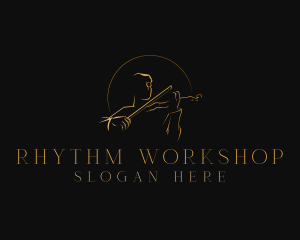 Violin Musician Instrument logo