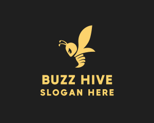 Angry Bee Wasp  logo design