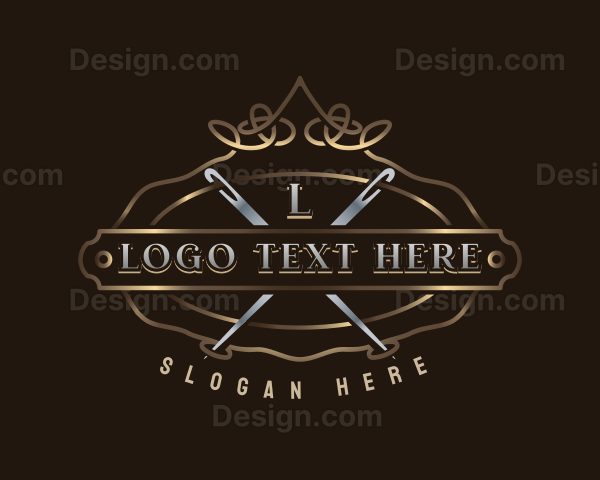 Elegant Needle Thread Logo