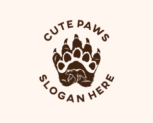 Wild Bear Paw logo design