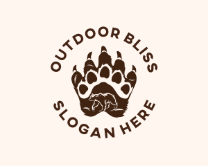 Wild Bear Paw logo design