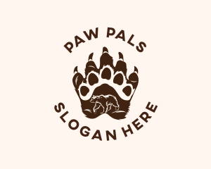 Wild Bear Paw logo design