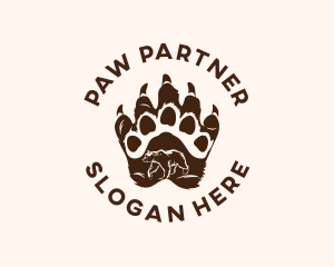 Wild Bear Paw logo design