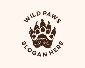 Wild Bear Paw logo design