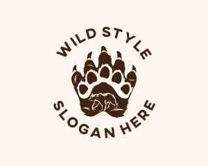 Wild Bear Paw logo design