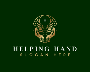 Floral Hand Salon logo design