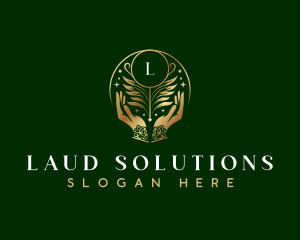 Floral Hand Salon logo design