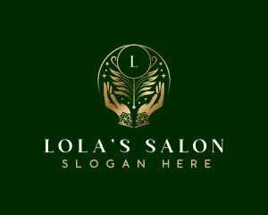 Floral Hand Salon logo design