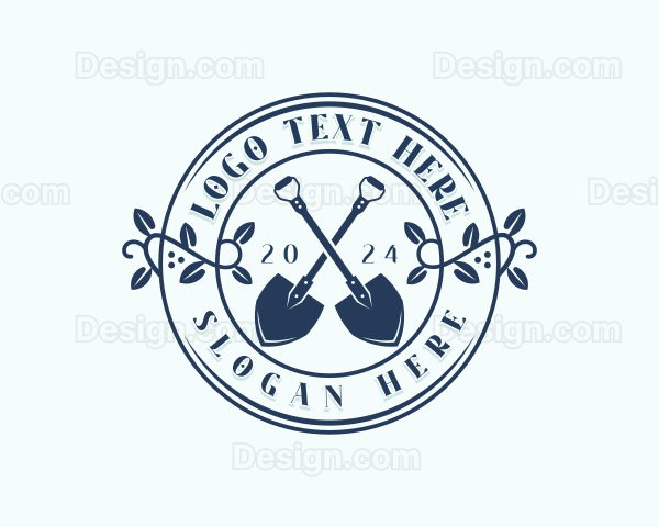 Shovel Garden Planting Logo