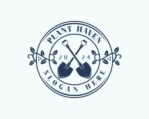 Shovel Garden Planting logo design