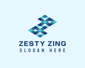 Digital Pixel Letter Z  logo design