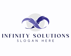 Infinity Feather Literature logo design