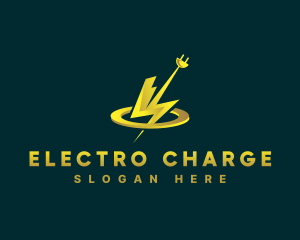 Electric Plug Lightning logo design