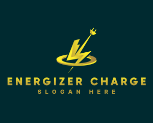 Electric Plug Lightning logo design