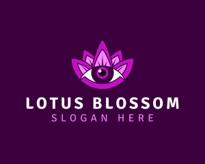 Purple Lotus Eye logo design