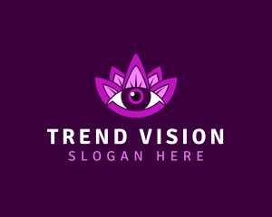 Purple Lotus Eye logo design