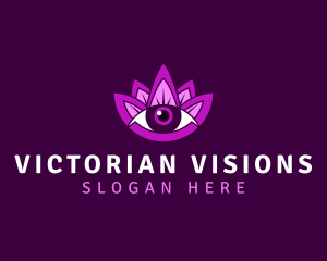 Purple Lotus Eye logo design