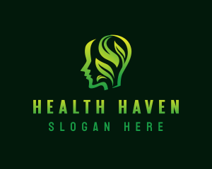  Mental Health Leaf logo design