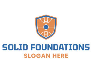 Basketball Court Shield logo