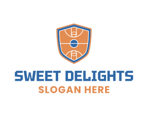 Basketball Court Shield logo