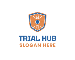 Basketball Court Shield logo