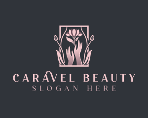 Flow Beauty Hands logo design