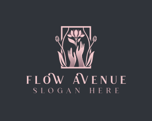 Flow Beauty Hands logo design